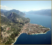 Blick von Süden auf Toscolano Maderno