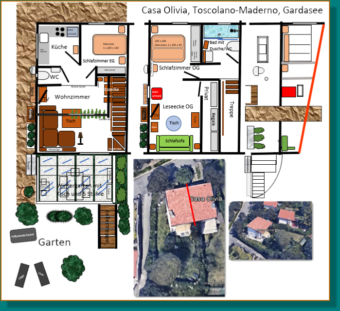 Grundriss mit Querschnitt, Casa Olivia