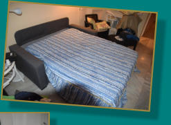 Schlafcouch ausgeklappt